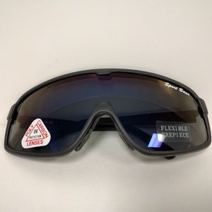 NWT Vintage 1 pc wrap around blade framed sports(cycling/ski/running)sunglasses